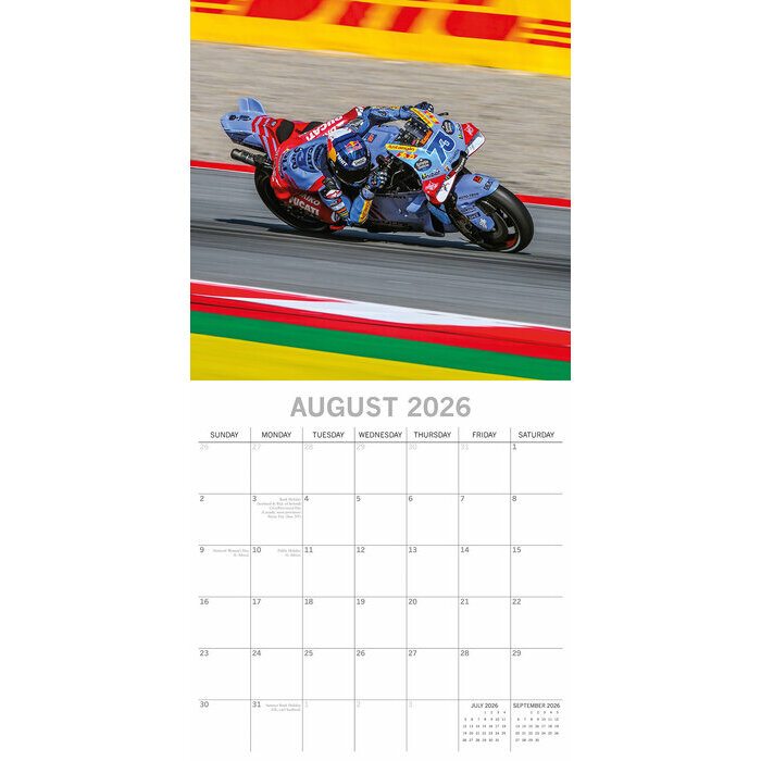 Calendrier 2026 Motos de Course Super Bikes