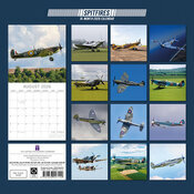 Calendrier Mural 2026  Avions de Guerre Militaire Spitfire