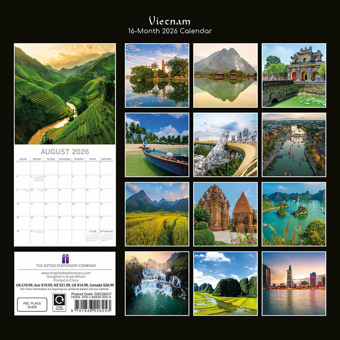 Calendrier 2026 Vietnam Hano Asie