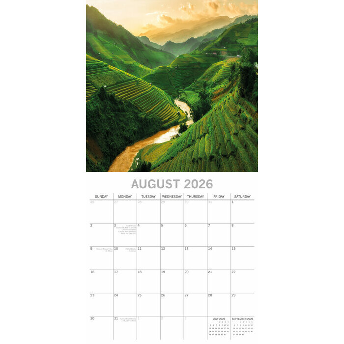 Calendrier papier 2026 Vietnam Hano Asie