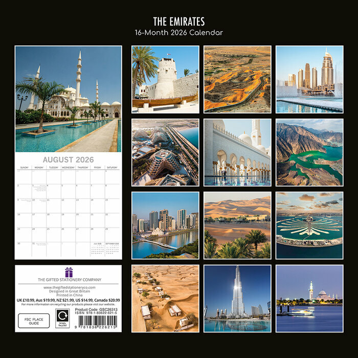 Calendrier Papier 2025 Emirats Arabes Duba Quatar
