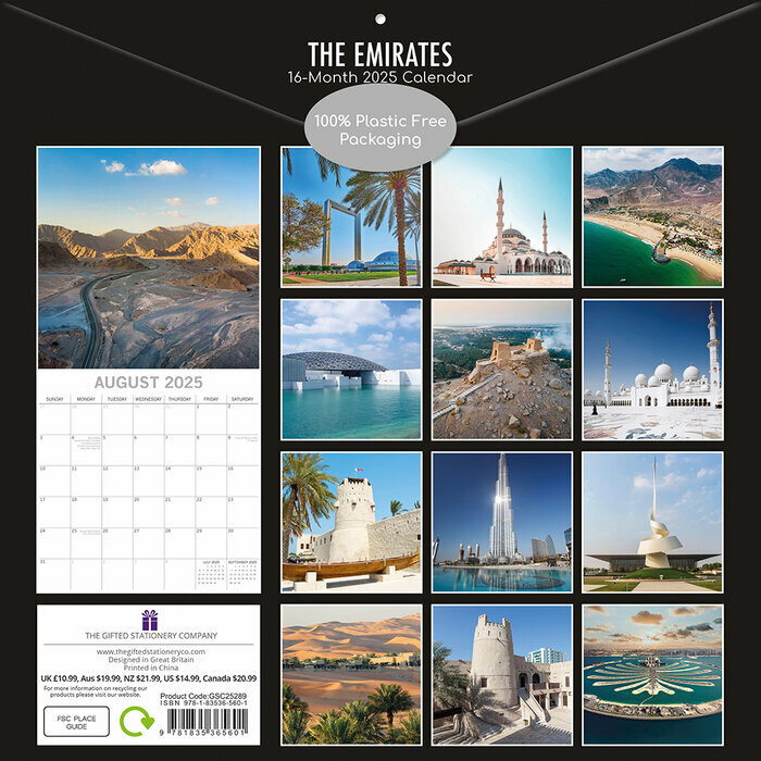 Calendrier Papier 2025 Emirats Arabes Dubaï Quatar