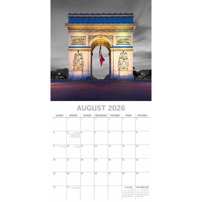 Calendrier Tour Eiffel  2025 Paris By Night Illumin