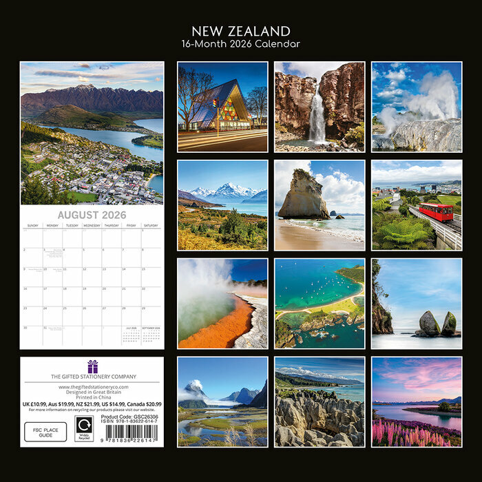 Calendrier Papier 2025 Nouvelle Zlande