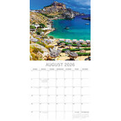 Calendrier papier 2026 Iles Grecques Santorin Corfou