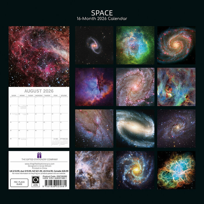 Calendrier 2026 Espace Constellations Planète