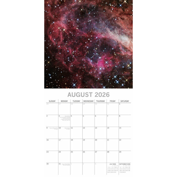 Calendrier mural 2026 Espace Constellations Planète