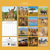 Calendrier Papier 2025 Safari Animaux Sauvages