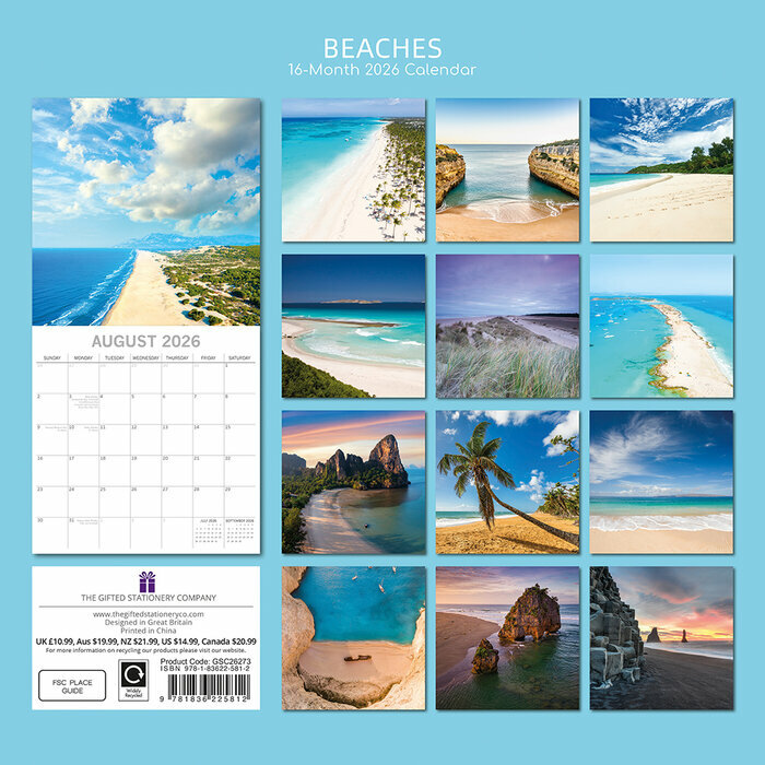 Calendrier 2026 Plages Paradisiaques