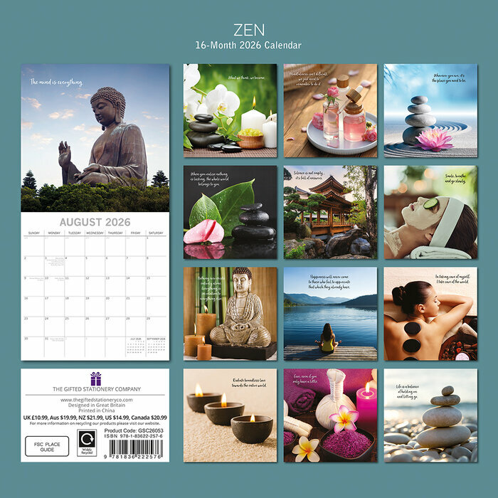 Calendrier 2026 Zen Mditation