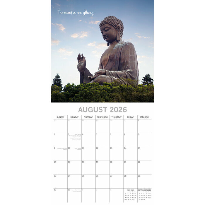 Calendrier papier 2026 Zen Mditation