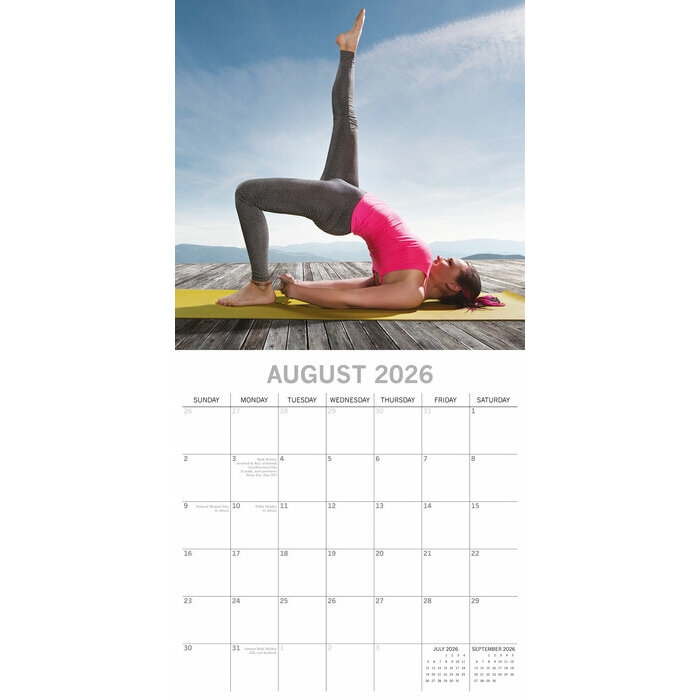Calendrier papier 2026 Yoga Postures Zen