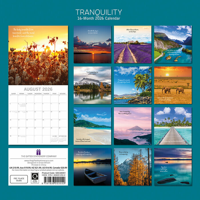 Calendrier 2026 Tranquillit Zen Mditation