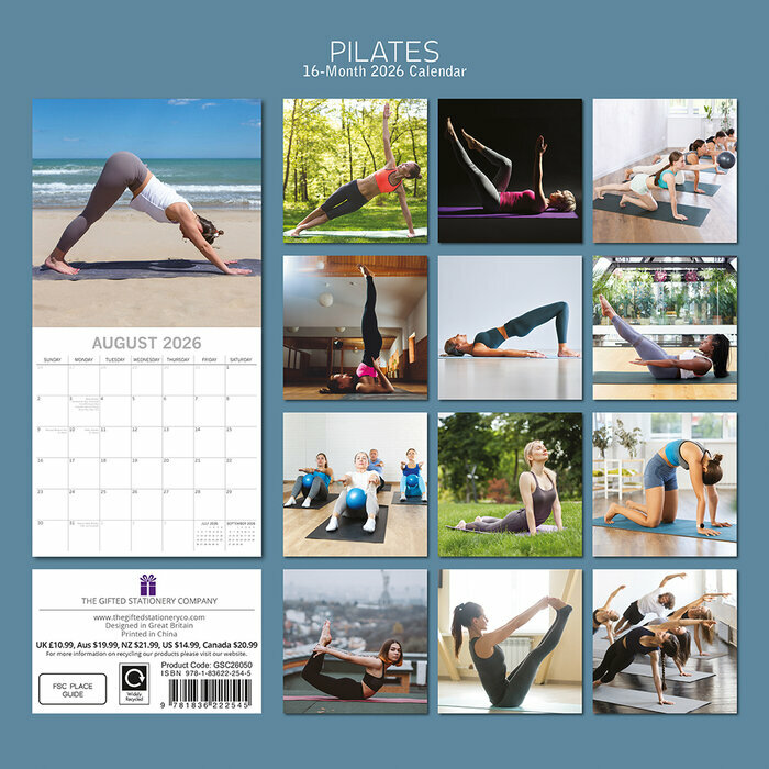 Calendrier Papier 2025 Pilate Postures Zen
