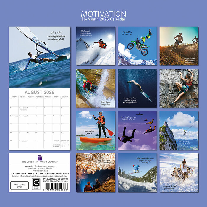 Calendrier Papier 2025 Motivation Zen Bien tre