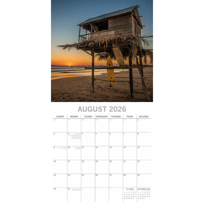Calendrier papier 2026 Surf et Surf Life Plage
