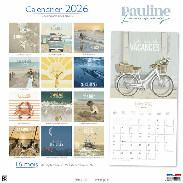 Calendrier Mural 2026 Balade  la plage