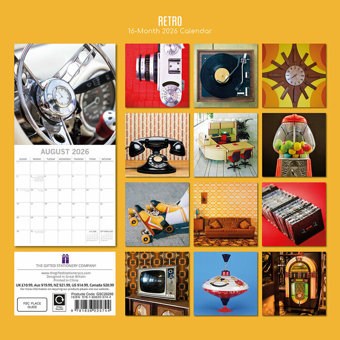 Calendrier 2026 Objets Rtro Vintage Chiner