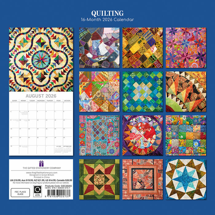 Calendrier 2026 Quilt Patchwork Quilting