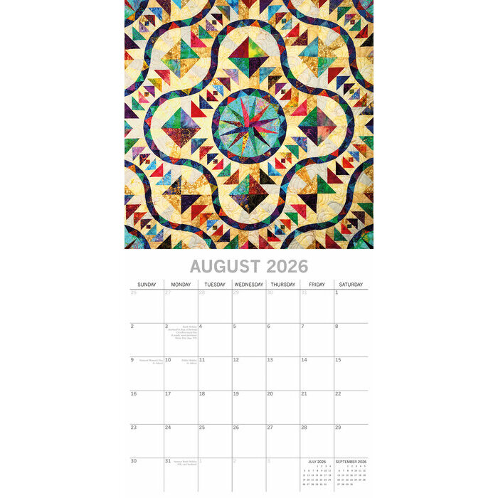 Calendrier papier 2026 Quilt Patchwork Quilting