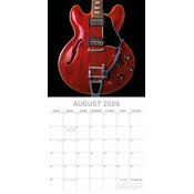 Calendrier papier 2026 Guitares Iconiques Instrument