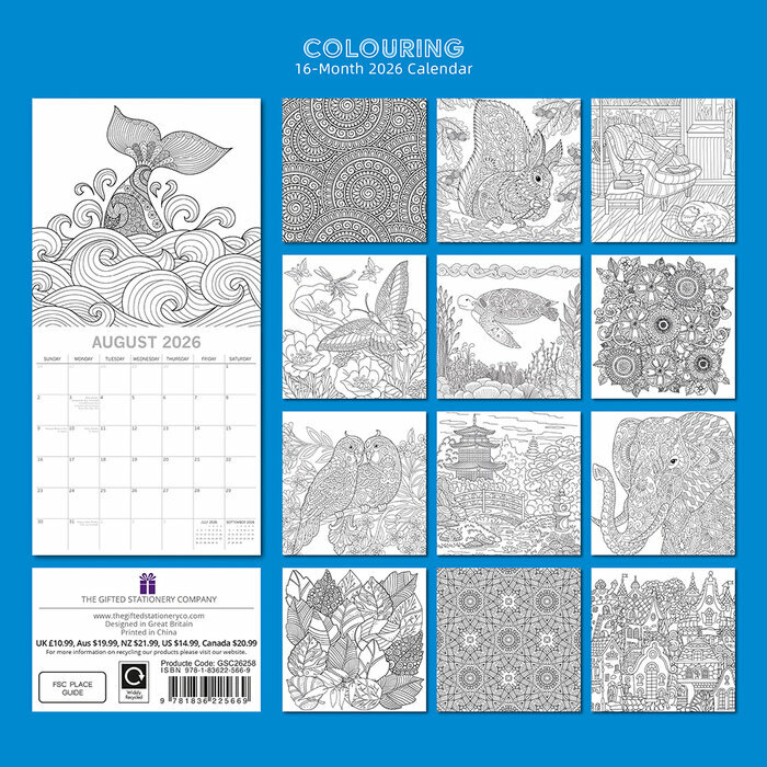 Calendrier Papier 2025  Colorier Coloriage Dtente