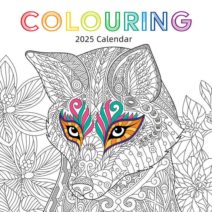 Calendrier Mural 2025 à Colorier Coloriage Détente
