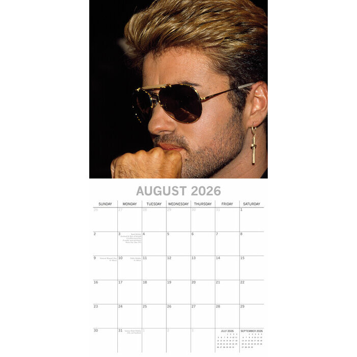 Calendrier icone 2025 Georges Michael Chanteur