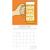 Calendrier papier 2026 Affiches Humoristiques Fan Bière