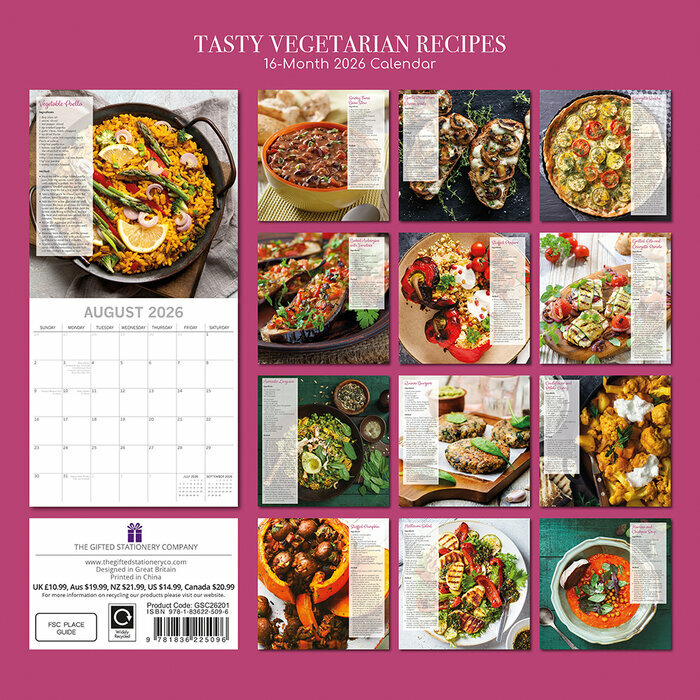 Calendrier Papier 2025 Cuisine Vgtarienne et Gourmande