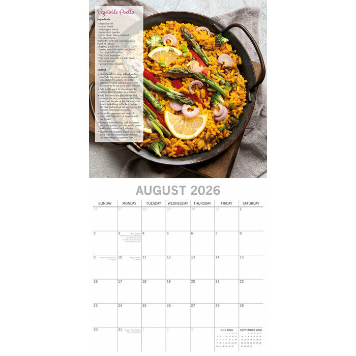 Calendrier Plats 2025 Cuisine Vgtarienne et Gourmande