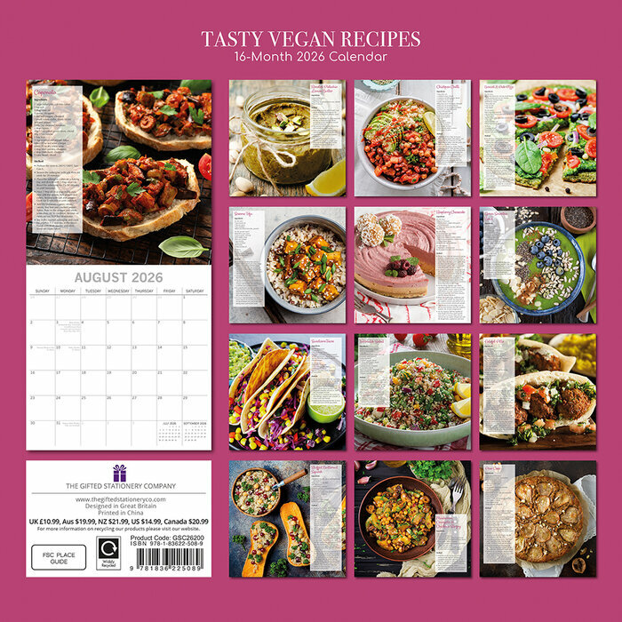Calendrier 2026 Cuisine Vgan et Gourmande
