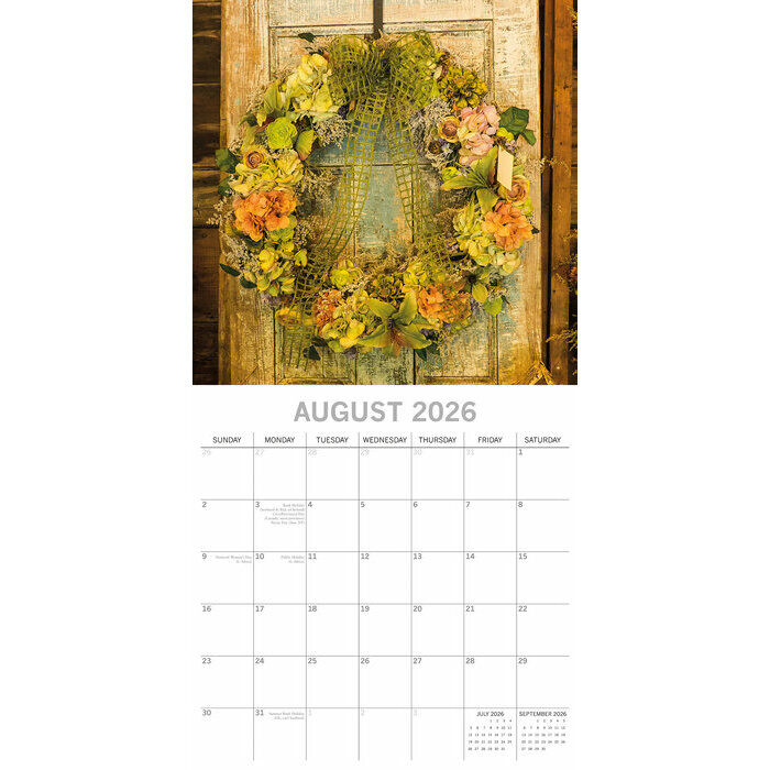 Calendrier Dcoration 2025 Couronnes de Fleurs