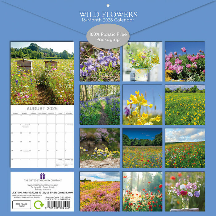 Calendrier Papier 2025 Fleurs des Champs