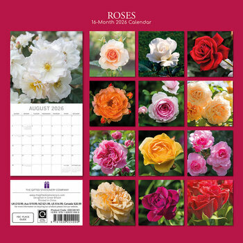 Calendrier 2026 Roses et Boutons de Rose