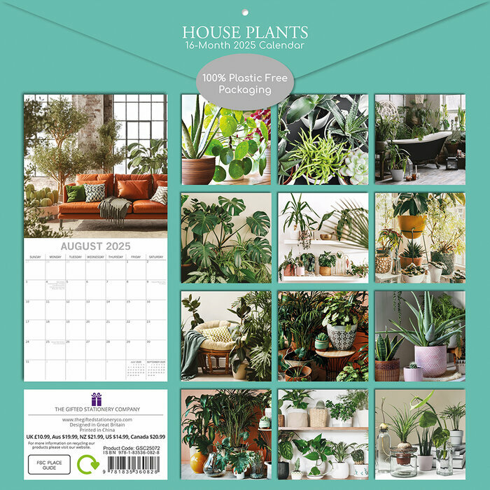 Calendrier Papier 2025 Plantes d'Intérieures