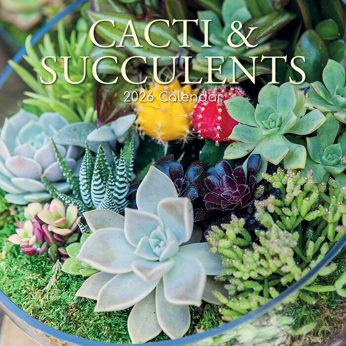 Calendrier Mural 2026 Cactus et Plantes Succulentes