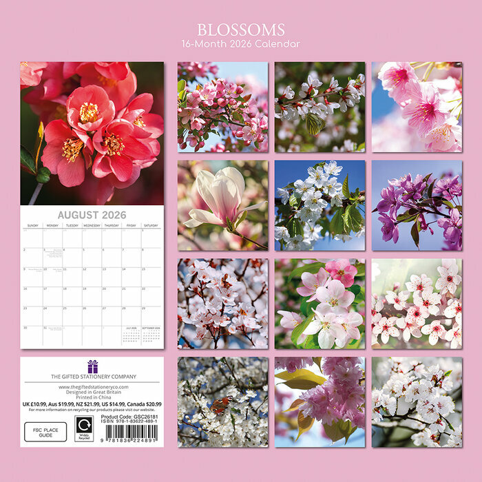 Calendrier 2026 Arbres en Fleurs Printemps Cerisiers
