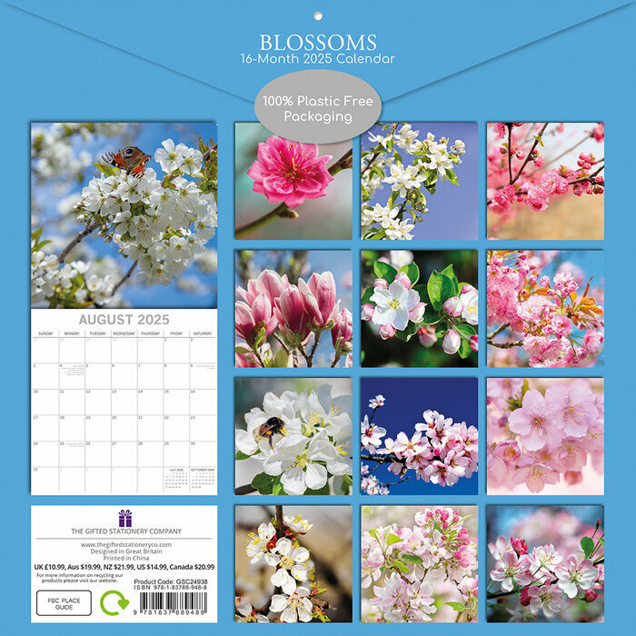 Calendrier papier 2025 Arbres en Fleurs Printemps Cerisiers