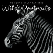 Calendrier Mural 2026 Portraits Animaux Sauvages Noir et Blanc