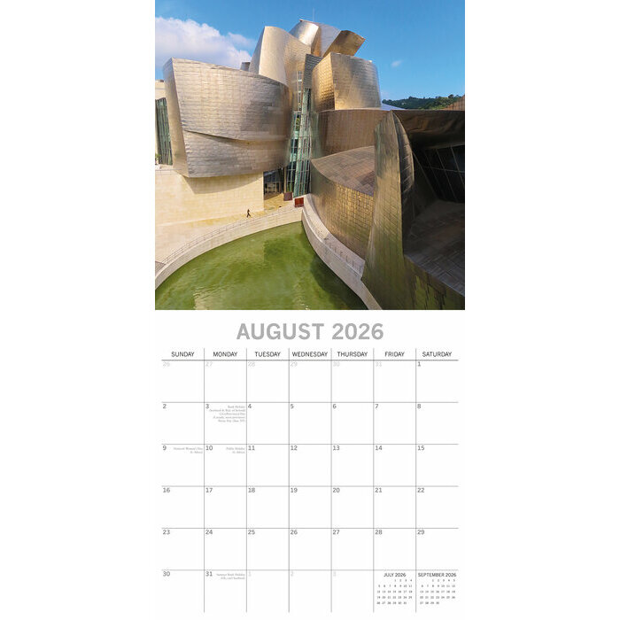 Calendrier 2026 Architectures Incroyables du Monde 