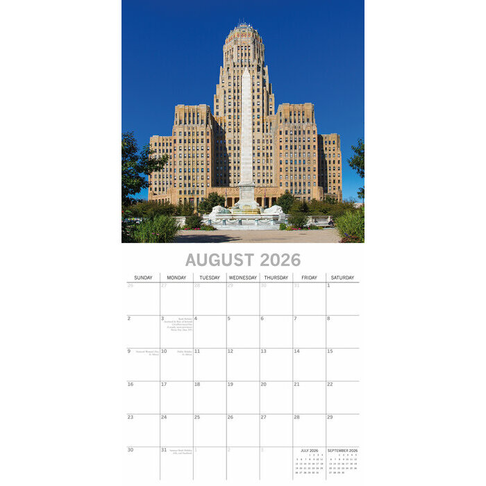 Calendrier Mural 2026 Mouvement Art Dco 