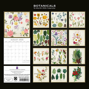 Calendrier 2026 Dessins Botanique Fleurs