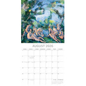 Calendrier papier 2026 Artiste Paul Czanne impressionniste