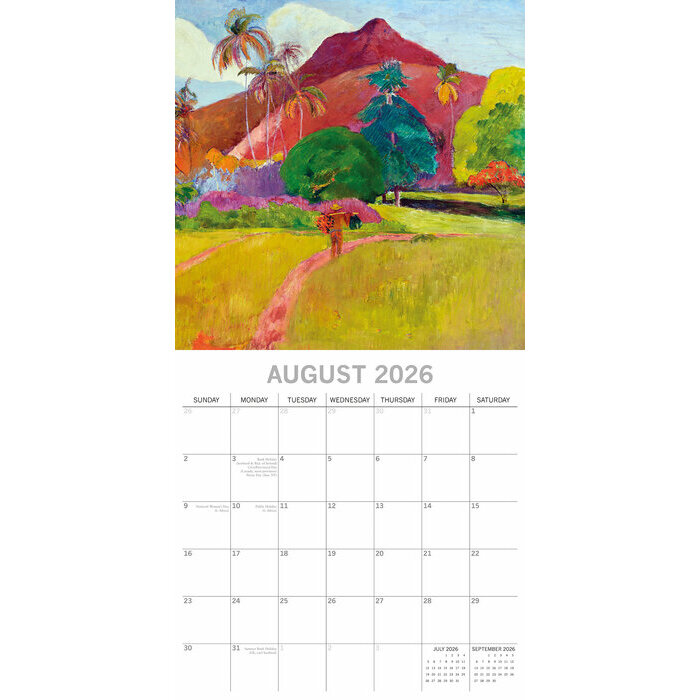 Calendrier 2026 Paul Gauguin Symbolisme