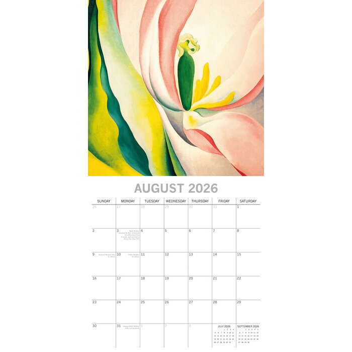 Calendrier Mural 2026  Georgia O'Keeffe