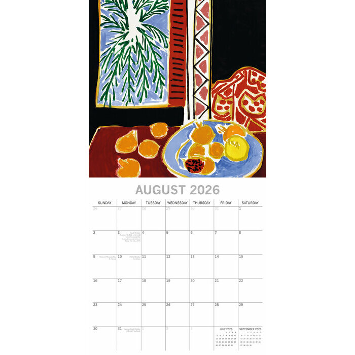 Calendrier mural 2026 Henri Matisse