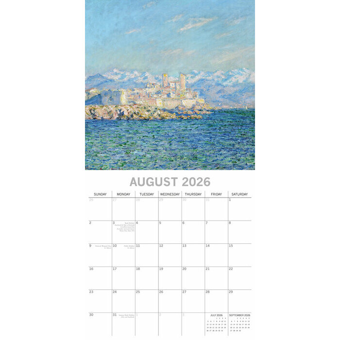 Calendrier Mural 2026  Claude Monet
