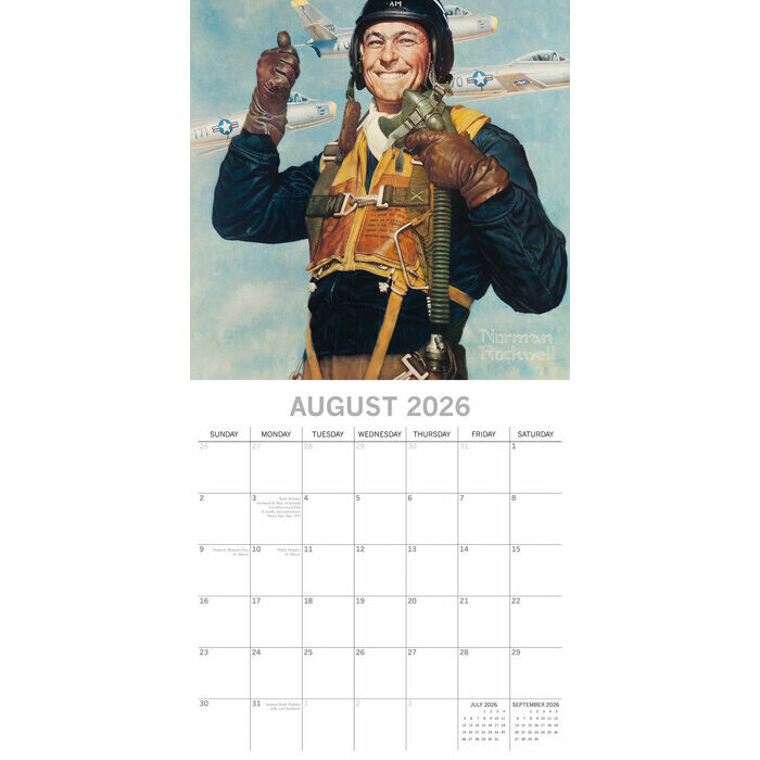 Calendrier Mural 2026  Norman Rockwell Saturday Evening Post