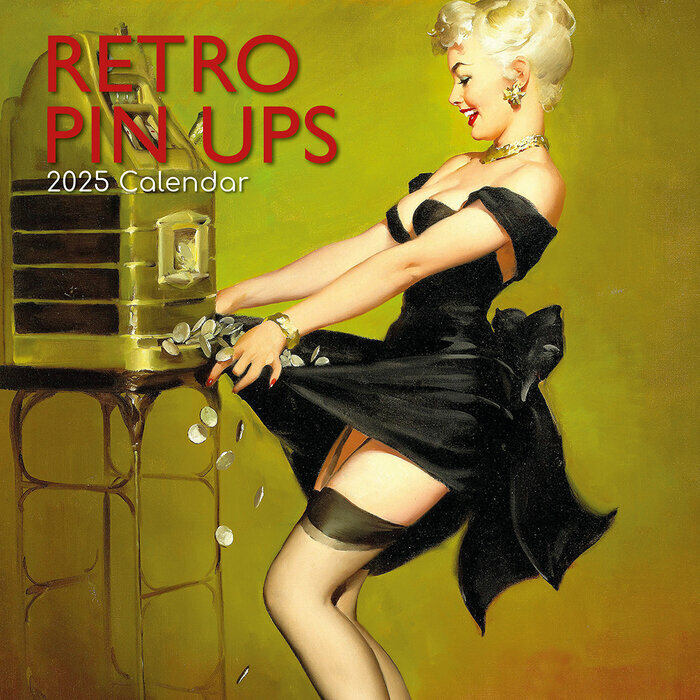 Calendrier Mural 2025 Pin up Rétro Vintage